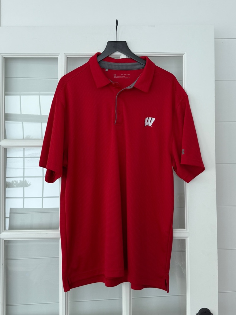 UW Badgers Men's Red Polo Shirt